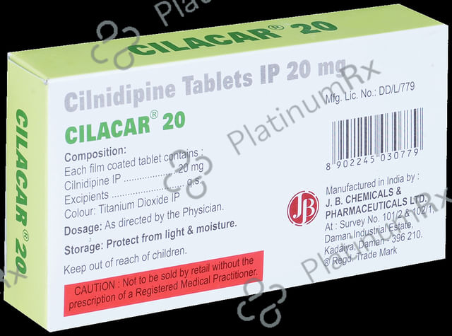Cilacar 20mg Tablet 15s