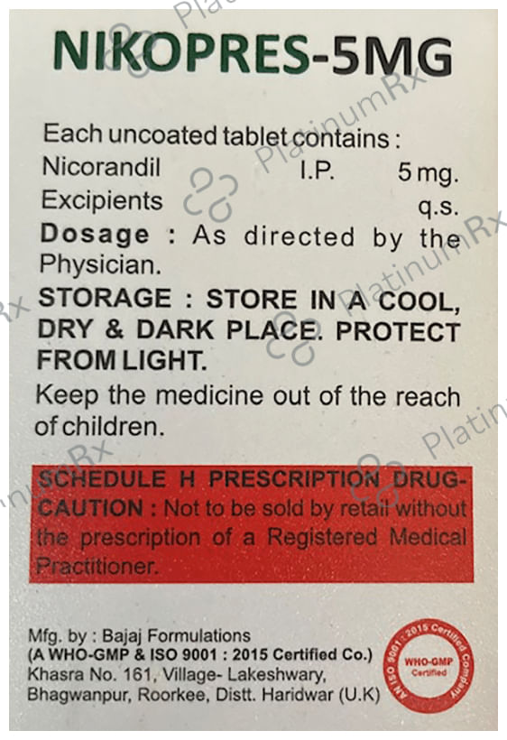 Nikopress 5mg Tablet