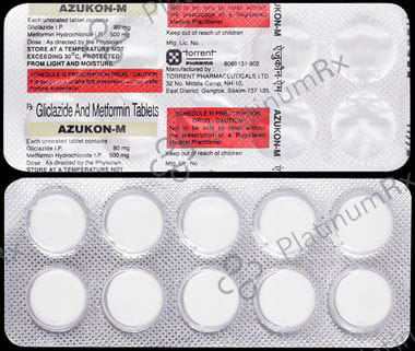 Azukon M 80/500mg Tablet 10s