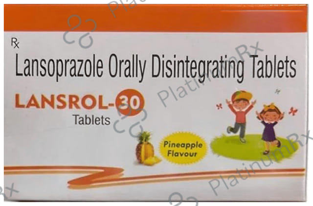 Lansrol 30mg Pineapple Flavour Tablet DT15s