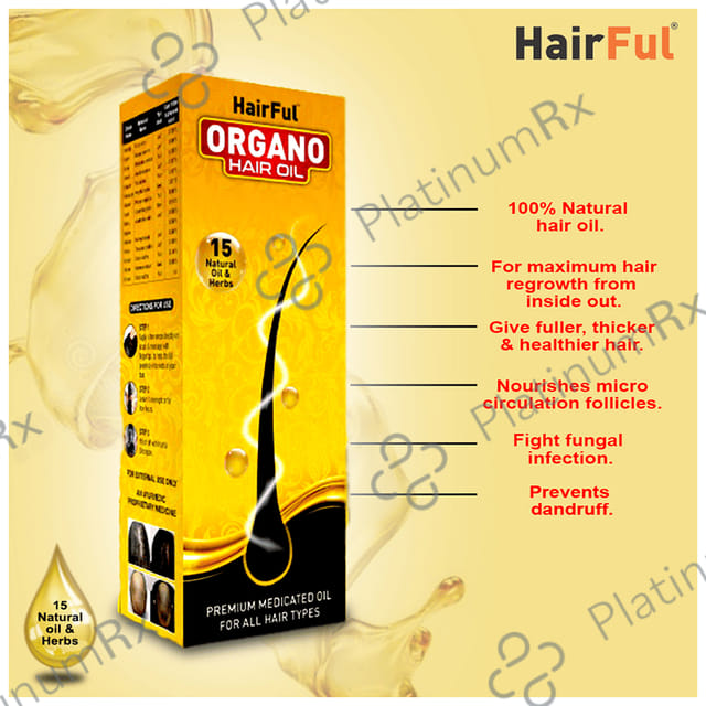 HairFul Organo Hair Oil for Hair Growth with 13 Ayurvedic Herbs