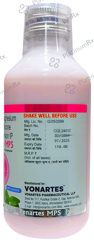 Penartes MPS Mint Flavour Sugar Free Oral Suspension 170ml