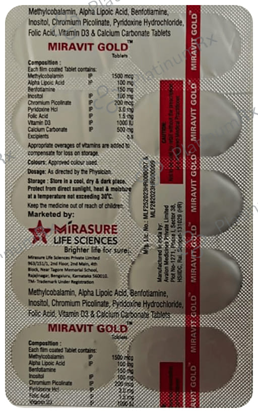 Miravit Gold Tablet 10s