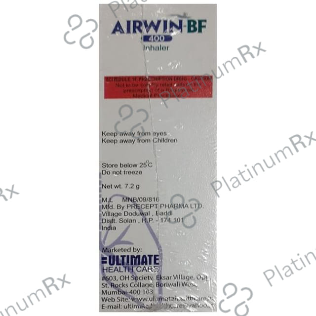 Airwin BF 400/6mcg Inhaler 120MDI