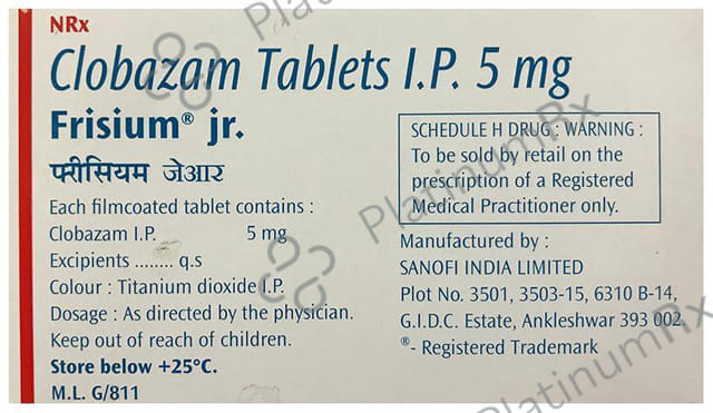 Frisium Jr 5mg Tablet 15s