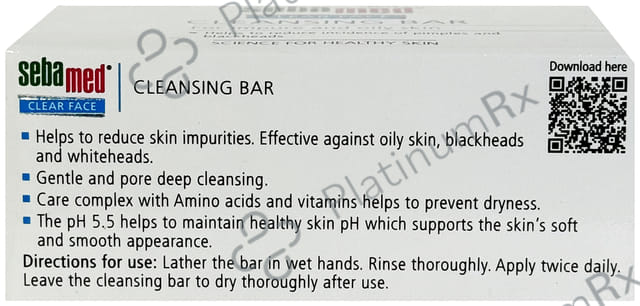 Sebamed Clear Face Cleansing Soap Bar 100gm