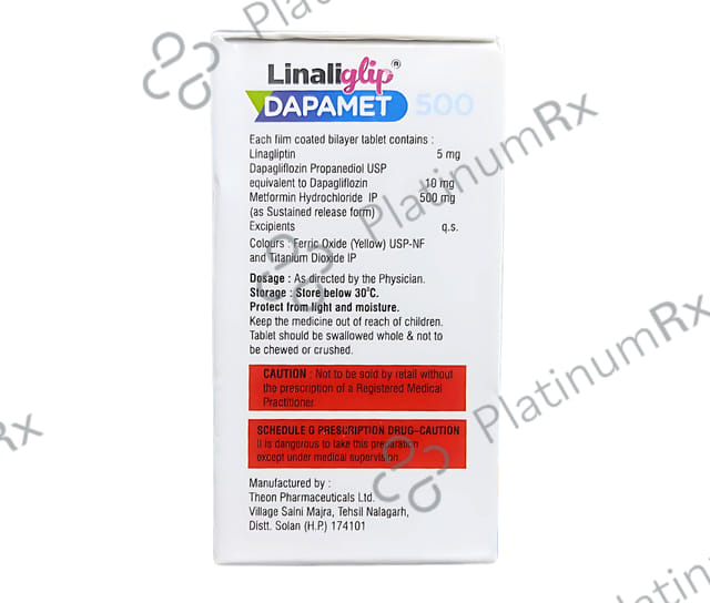 Linaliglip Dapamet 500/10/5mg Tablet 10s