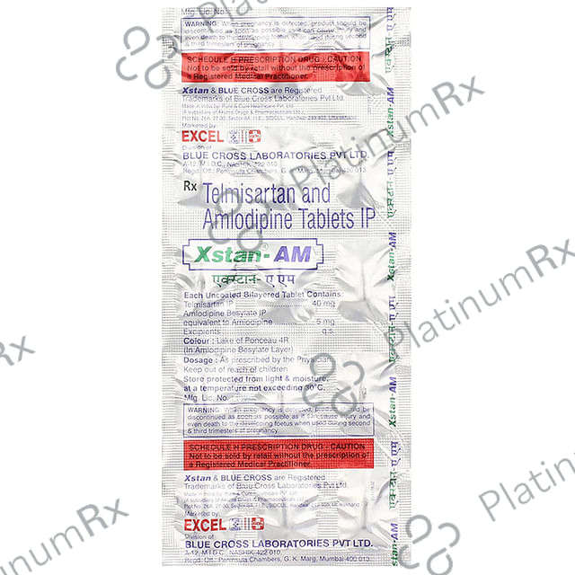 Xstan AM 40/5mg Tablet 15s