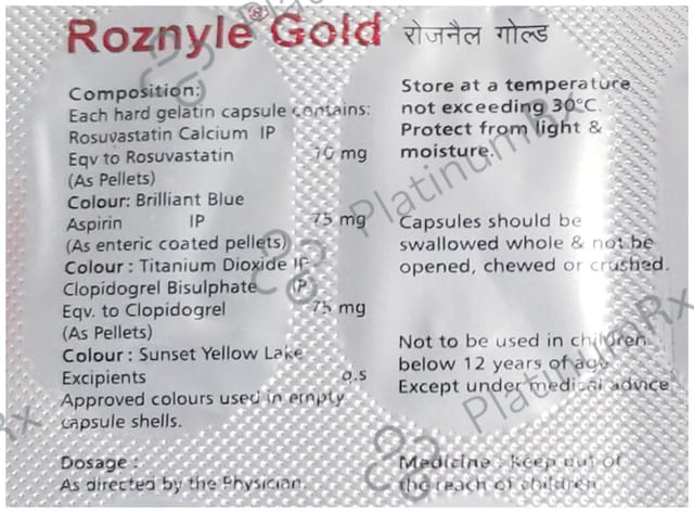 Roznyle Gold 75/10/75mg Capsule 10s