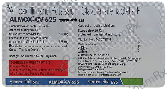 Almox CV 500/125mg Tablet 10s