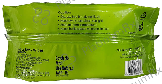 Dabur Baby Wipes (80 Each) 1 Pack