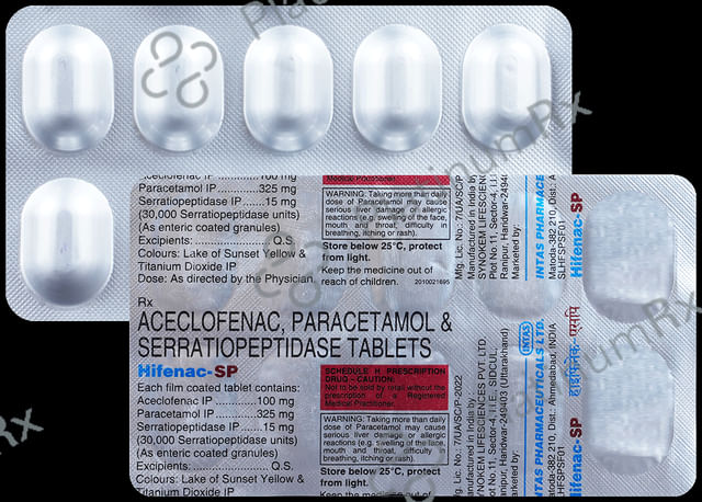 Hifenac SP 100/325/15mg Tablet 10s