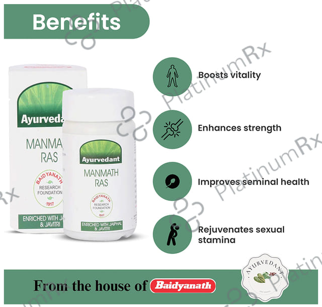 Baidyanath (Jhansi) Ayurvedant Manmath Ras Tablet