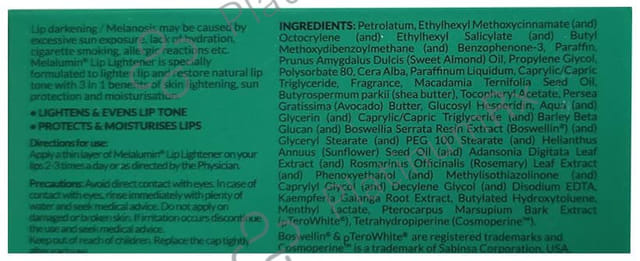 Melalumin Lip Lightener SPF 15 Balm 10gm