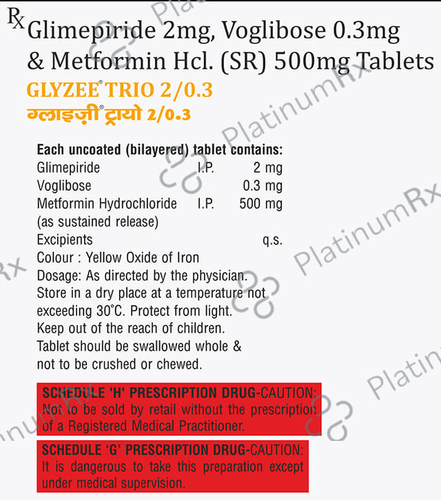 Glyzee Trio 2/0.3/500mg Tablet SR 15s
