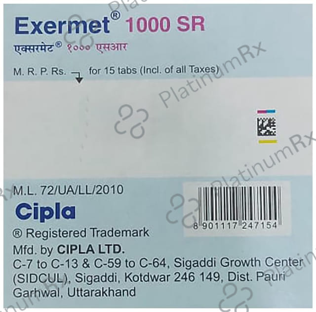 Exermet 1000mg Tablet SR 15s