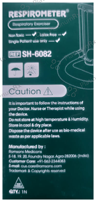 Romsons Respirometer Respiratory Exerciser 1s