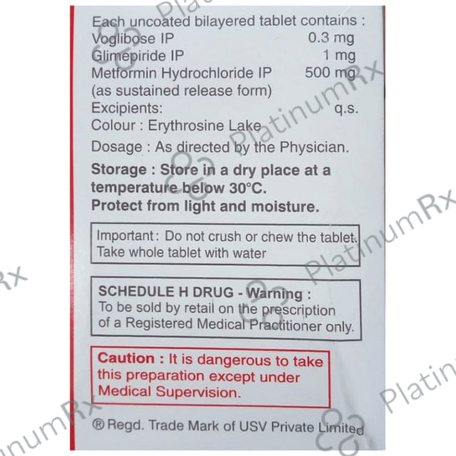 Glycomet Trio 1/0.3mg Tablet SR 10s