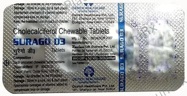 Surago D3 Chewable Tablet 4s
