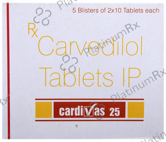 Cardivas 25mg Tablet 10s