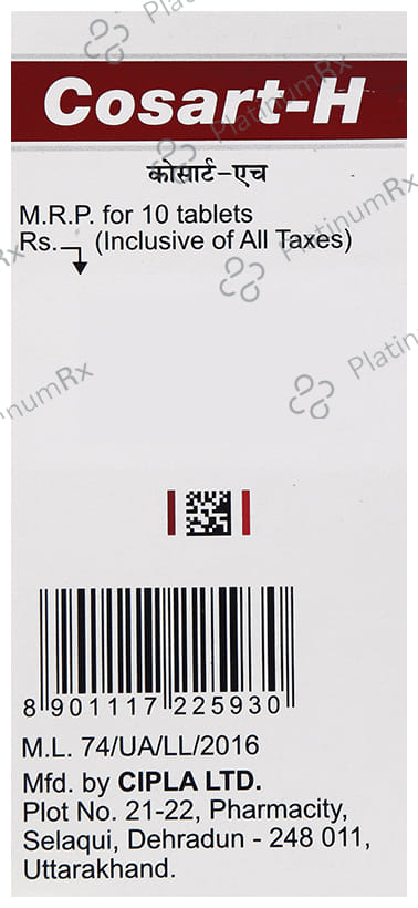 Cosart H 50/12.5mg Tablet 10s