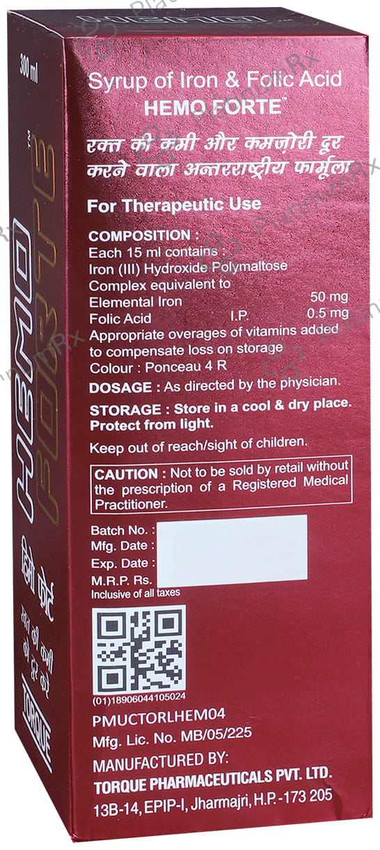 Hemoforte Iron & Folic Acid Syrup 300ml