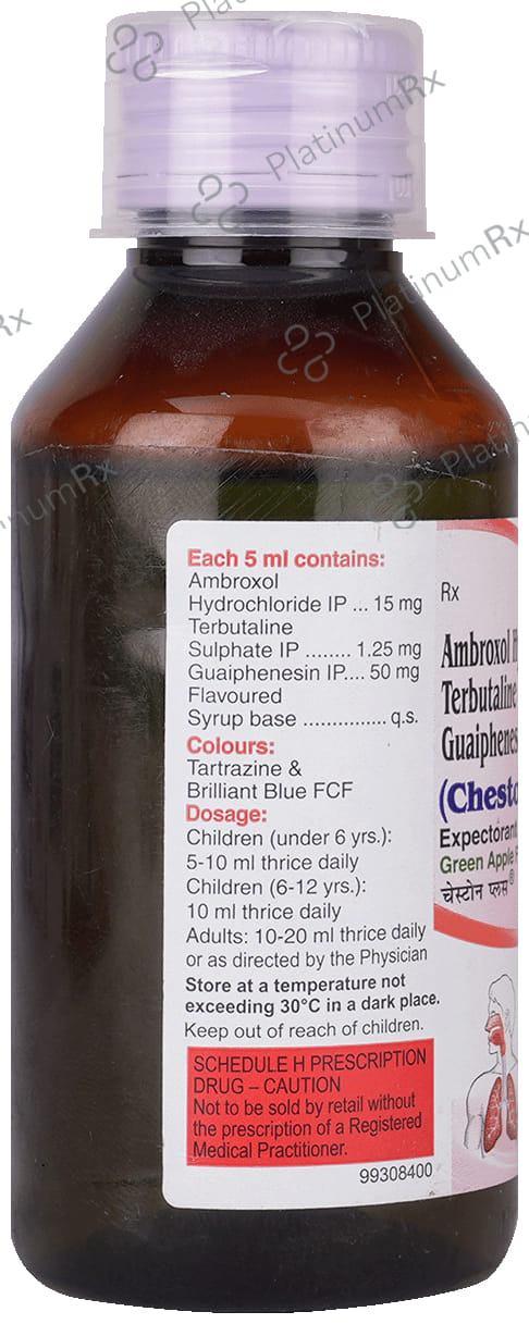 Cheston Plus Expectorant Green Apple Sugar Free 100ml