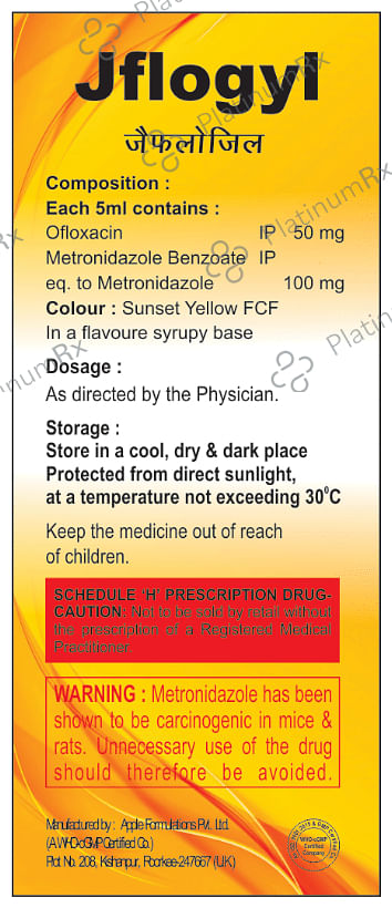 Jflogyl Oral Suspension Mango
