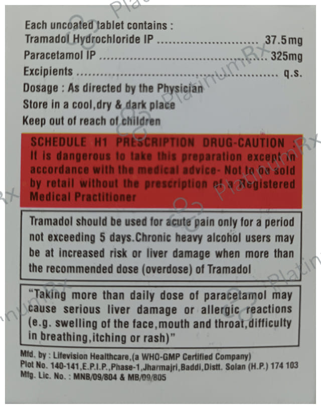 Dolwall T 325/37.5mg Tablet 10s