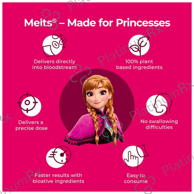 Wellbeing Nutrition Disney Frozen Melts into Vital Omega Oral Thin Strip Age 6+ Strawberry Mint