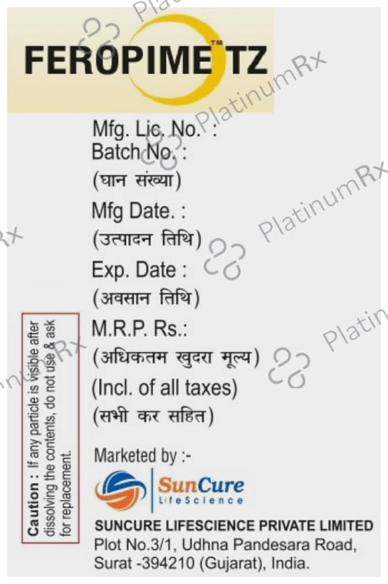 Feropime TZ 1.125 gm Injection 1s