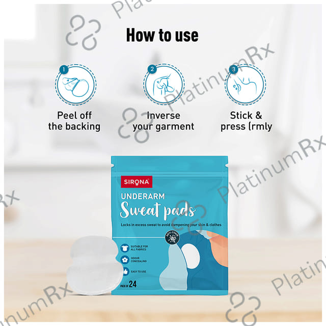 Sirona Underarm Sweat Pads 24 pads