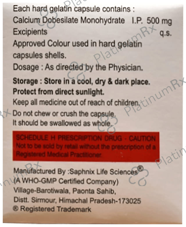 Dobeniv 500mg Capsule 10s