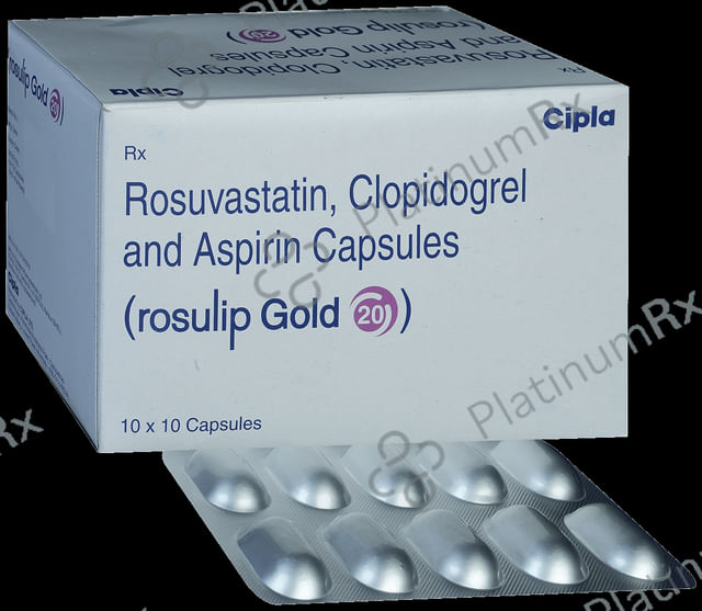 Rosulip Gold 20/75/75mg Capsule 10s