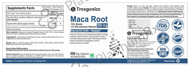 Trexgenics Maca Root Veg Capsule