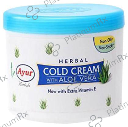 AYUR Herbal Cold Cream with Aloe Vera & Vitamin E - Non-Oily & Non-Sticky