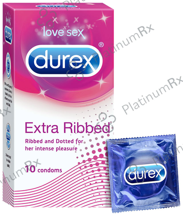 Durex Extra Ribbed Condom 10s