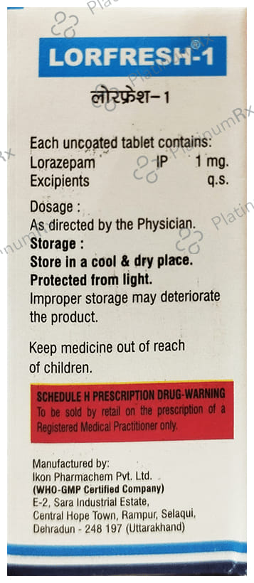 Lorfresh 1mg Tablet