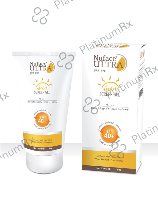 Nuface Ultra Sunscreen SPF 40+ Gel 50gm