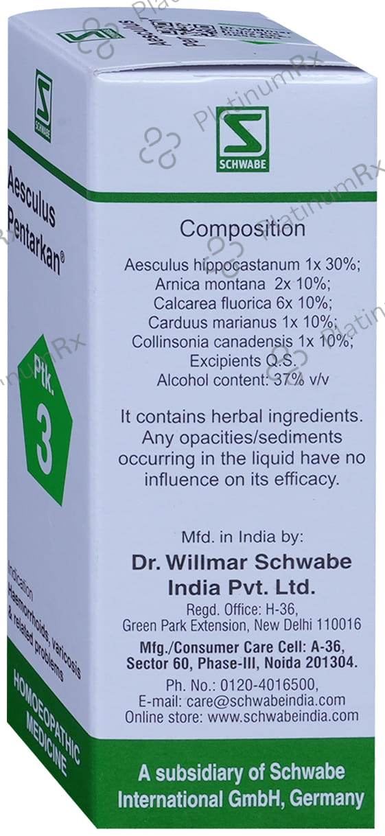 Dr Willmar Schwabe India Aesculus Pentarkan Drop