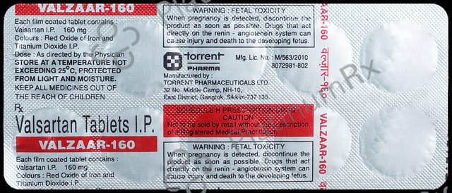 Valzaar 160mg Tablet 10s