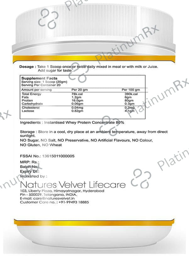 Nature's Velvet Family Protein Powder