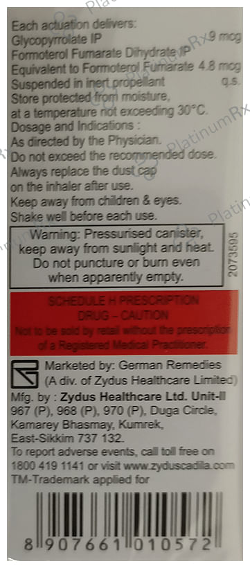 Forglyn CFC Free 4.8/9mcg Inhaler 120MDI