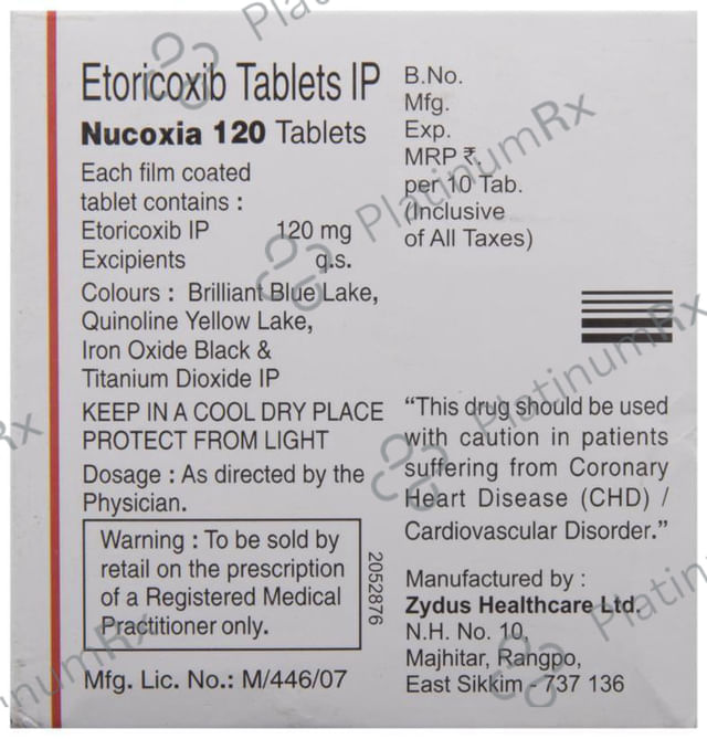 Nucoxia 120mg Tablet 10s