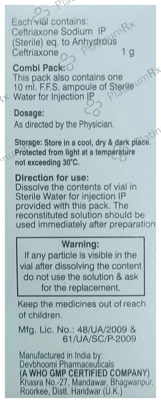 Ceftritis 1g Injection