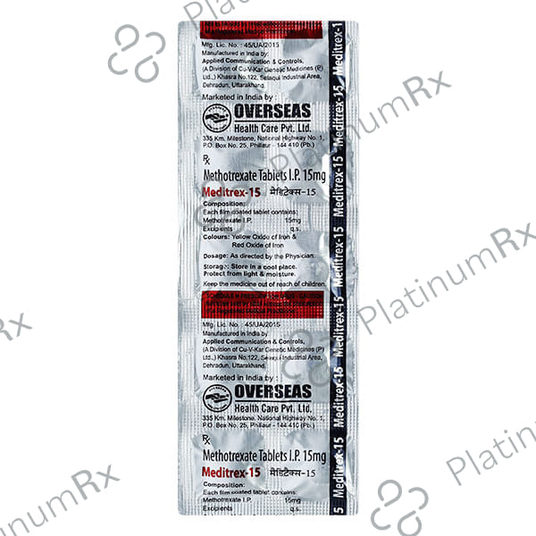 Meditrex 15mg Tablet 10s