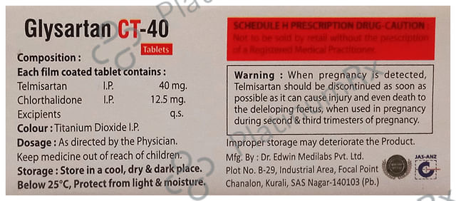 Glysartan CT 40/12.5mg Tablet 10s