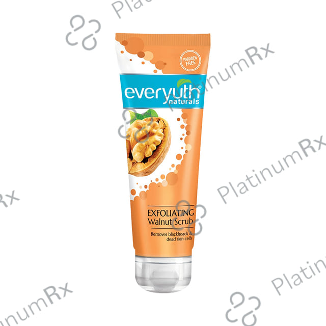 Everyuth Naturals Exfoliating Walnut for Blackheads & Dead Skin Cells - Paraben-Free - All Skin Types 100 gm