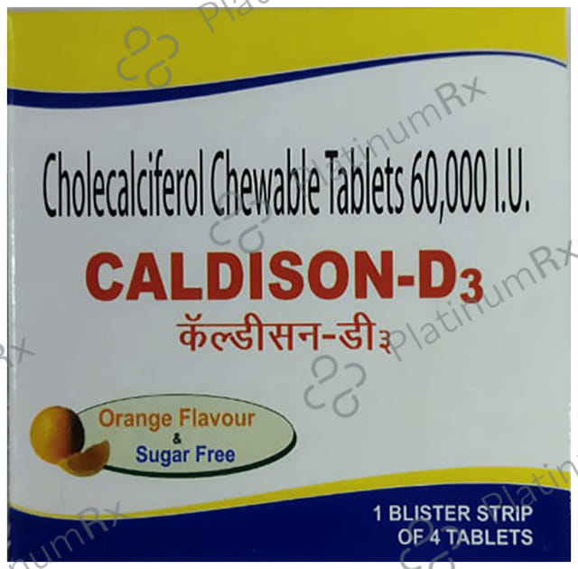 Caldison D3 Tablet Orange Sugar Free 4s