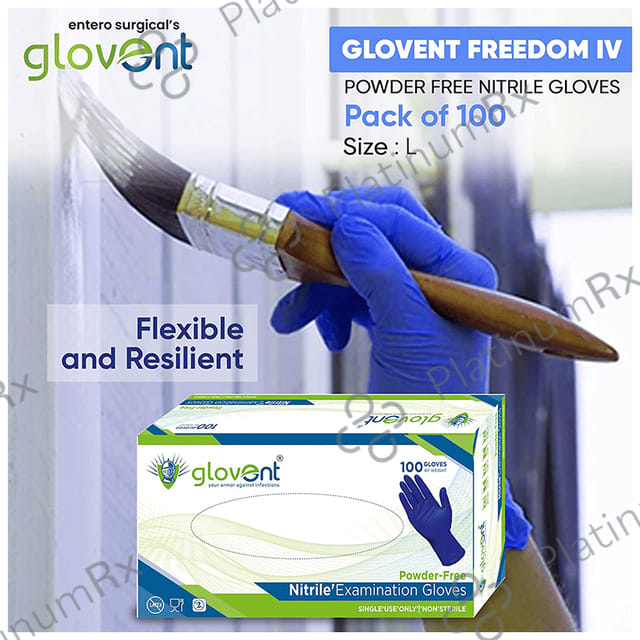 Glovent Nitrile Examination Gloves Powder Free Large
